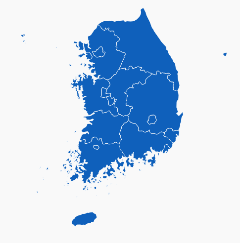 韩国的地图